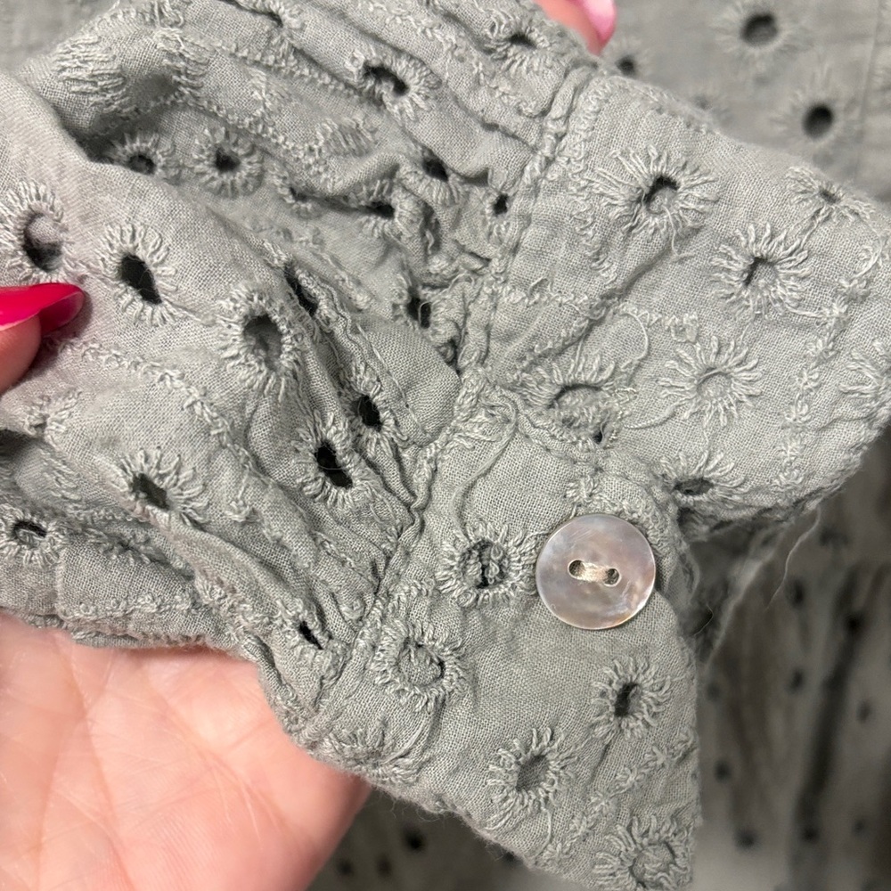 Civico 51 Eyelet Dress in Sage - Picture 3 of 5
